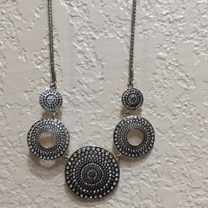 Gorgeous silver with crystals necklace